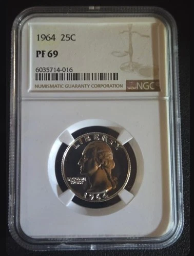 1964 PROOF 69 Washington Quarter - FREE SHIPPING