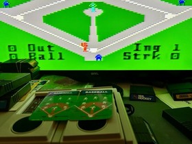 INTELLIVISION 4 GAME LOT BASEBALL/BOWLING /SKIING +2 OVERLAYS EACH +NHL HOCKEY!