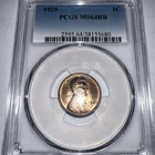 1929 Lincoln Wheat Cent PCGS MS64 RB