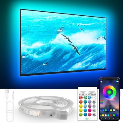 TV Lights Behind, 19.68ft LED Lights for 55-85 Inch TV, RGB TV Backlight, Mus...