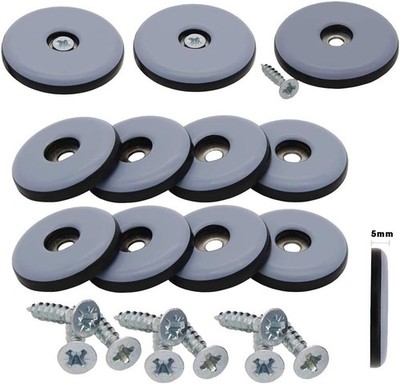 GOODWAY 16 Stück Teflongleiter Möbelgleiter Bodenschutz Grau ? Ø 19 mm ? 5 mm di