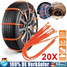 20X Anti Rutsch Schnee Ketten für Auto Kabel binder SUV LKW Schlamm Eis Ketten