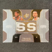 2007-08 Upper Deck SPx Tim Duncan Tony Parker Winning Materials Game Used Jersey