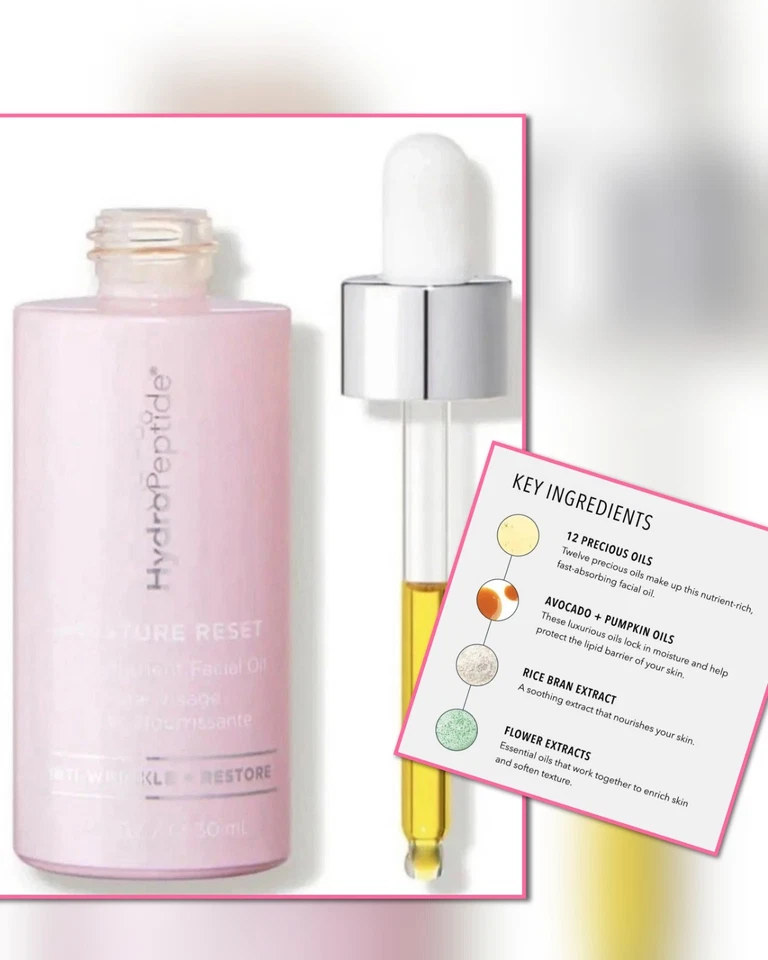 HydroPeptide Moisture Reset Phytonutrient Pure Hydration Anti Age Facial Oil 1oz - Image 3 of 4