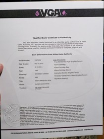 POP 1 Super Mario Bros. Gloss Sticker VGA 85 1st Print Nintendo NES Not PSA WATA