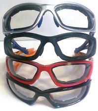Wind Resistant Goggles Sunglasses Padded Clear Lenses with FREE Storage pouch