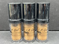 Set of 3  L.A. Girl HD Pro Coverage Illuminating Foundation  GLM651 Bronze