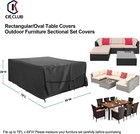 Patio Furniture Sectional Large Waterproof Outdoor Loveseat Set Covers Rectangle