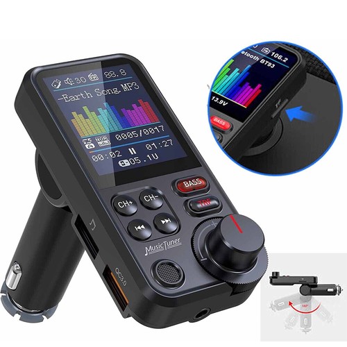 FM Transmitter Bluetooth5.0 KFZ Dual USB Auto Ladegerät für Handy Radio Adapter - Bild 8 von 17