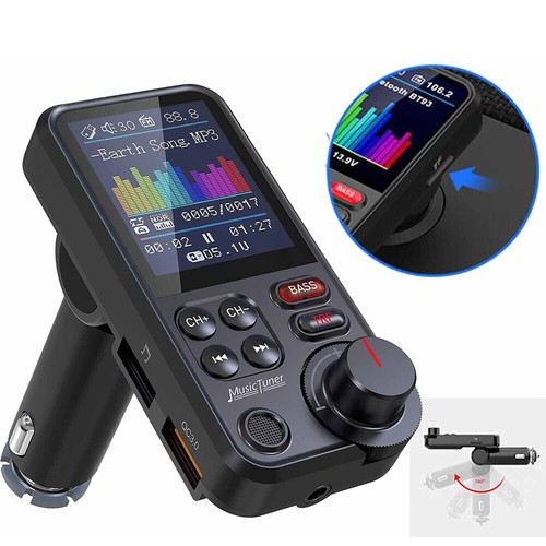 Dual USB FM Transmitter Bluetooth 5.0 KFZ Auto Ladegerät für Handy Radio Adapter - Bild 1 von 19