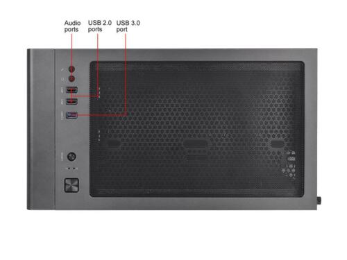 Thermaltake S100 Tempered Glass Black Edition Micro-ATX Mini-Tower Computer Case - Bild 5 von 12