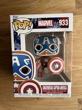 Marvel Gingerbread Capitán América 933 Funko Pop EMBALAJE ORIGINAL Raro Nuevo Raro Nuevo