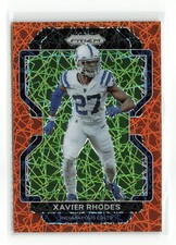 XAVIER RHODES #29 2021 PANINI PRIZM COLTS ORANGE LAZER