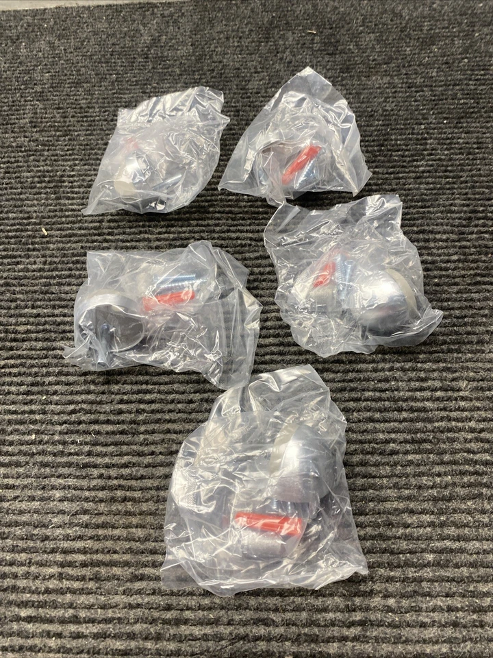 Lote de 5 topes de puerta de montaje en piso de cúpula de baja altura 1442-626 níquel satinado Foto 3 de 4