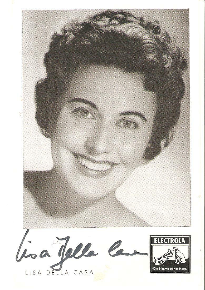Lisa della Casa, orig. sign. Decca Foto