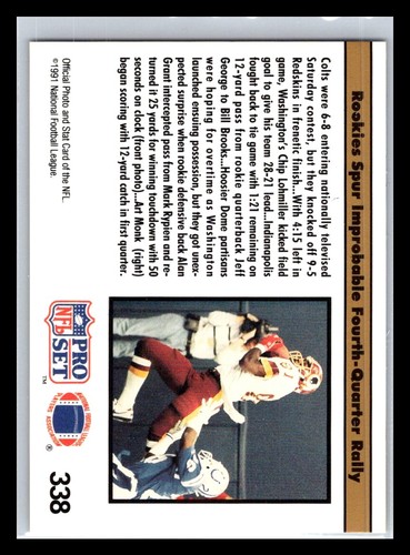 1991 Pro Set Football # 226 - 450 - Pick Your Card! - Picture 226 of 454