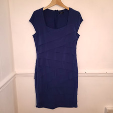 Roman Womens Dress Purple Size UK 14 Bandage Knee Length Career Corporate Event