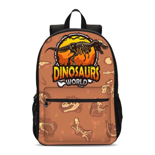 Lote de mochilas escolares aisladas bolsa de almuerzo estuche para bolígrafos Dinosaurios World dibujos animados para niños - Imagen 2 de 19