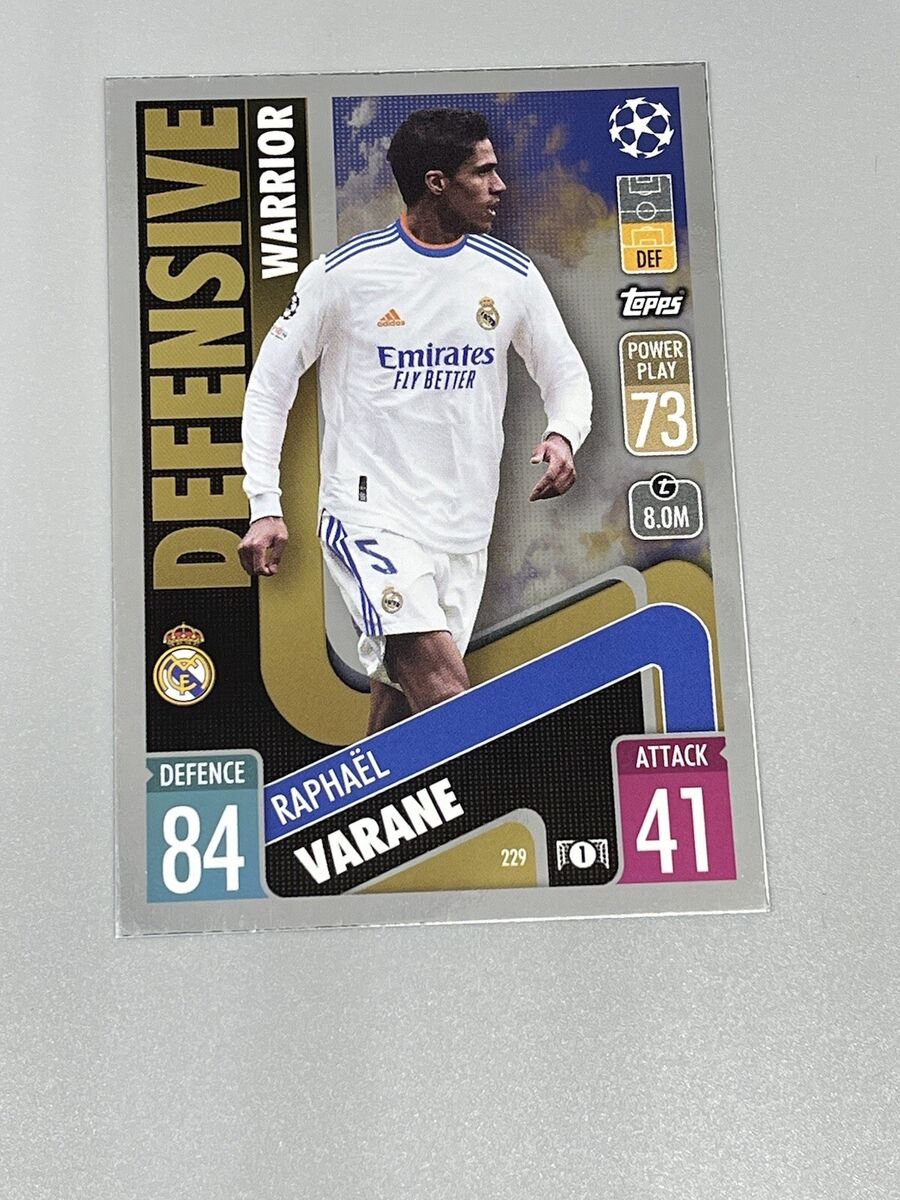Raphael Varane 2021-22 Topps Match Attax UCL Defensive Raphael Varane 2021-22 Topps Match Attax UCL Defensive