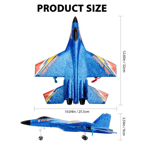 2.4G SU27 Fighter Glider RC Plane Remote Radio Control Drones Fixed Wing RTF Toy - Picture 11 of 13