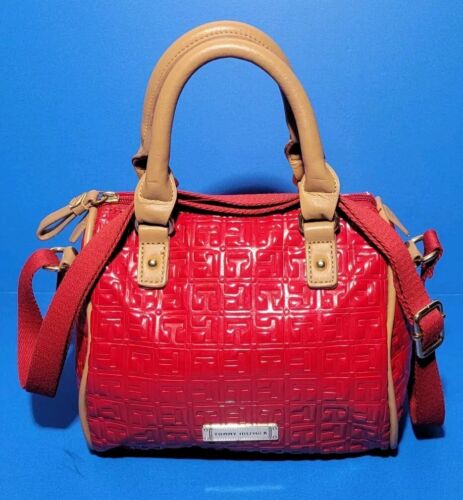 Tommy Hilfiger Small RED  Faux Leather Crossbody B