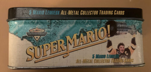 1996 Metallic Impressions Super Mario Lemieux 5 Metal Card Set In Tin - Bild 2 von 5