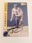 John Carney Signed 1992 Pacific Chargers Football Card #267 Autograph Super Bowl — photo 2