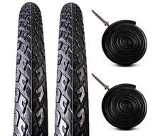 Zol Bundle 2 Pack Velocita Road Reflective Tire and Tube 700X38c Presta/French