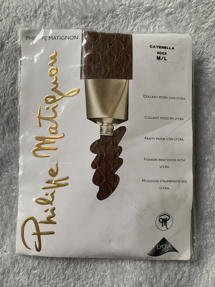 Pantimedias de diseñador italiano Philippe Matignon M/L nogal Foto 4 de 4