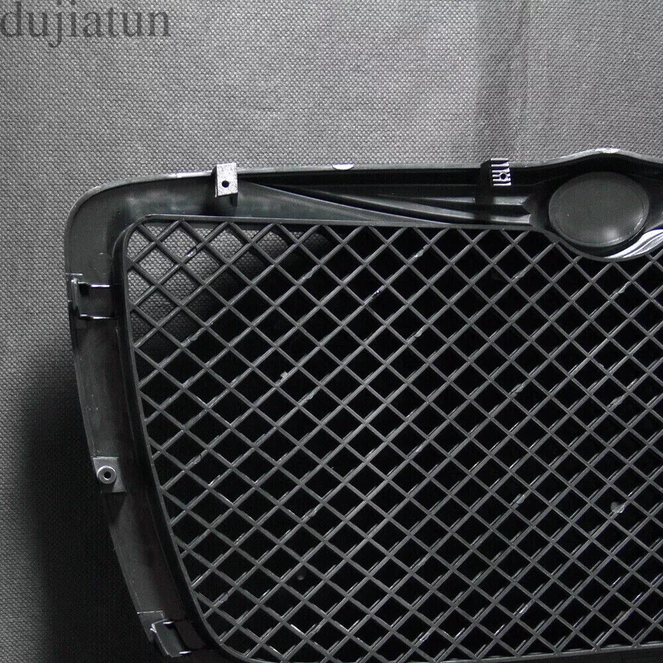 Front Hood Bumper Grill Grille For 2005-2010 Chrysler 300/300 Polished Black - Image 3 of 4