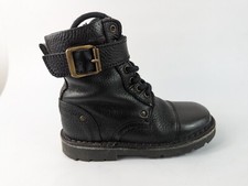 Verbaudet Boys Black Leather Boots Uk 10 Eu 28