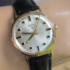 Vintage ELGIN men's manual wind watch Cal.327 17Jewels swiss 1960s