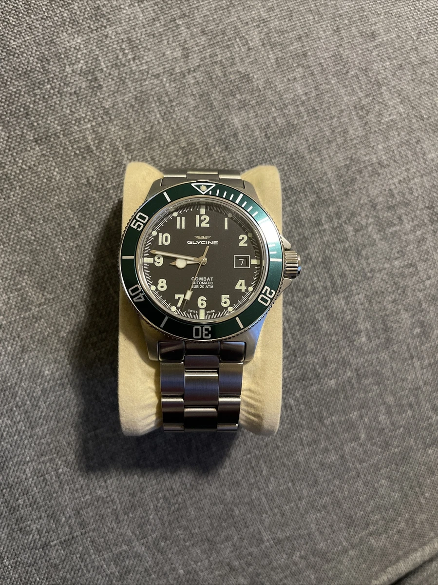 Glycine combat stainless hotsell steel automatic men's watch