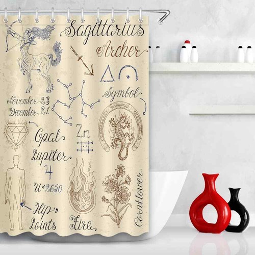 Houyi Shoot Suns Waterproof Bath Polyester Shower Curtain Liner Water Resistant - Imagen 3 de 8