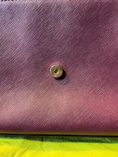 Michael Kors Wine Aubergine Saffiano Leather Flap Snap Chain Hobo Crossbody - Picture 7 of 12