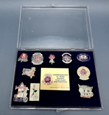 1986-1995 10 YR. KIWANIS ROSE BOWL FLOAT PARTICIPATION LIMITED EDITION PIN SET