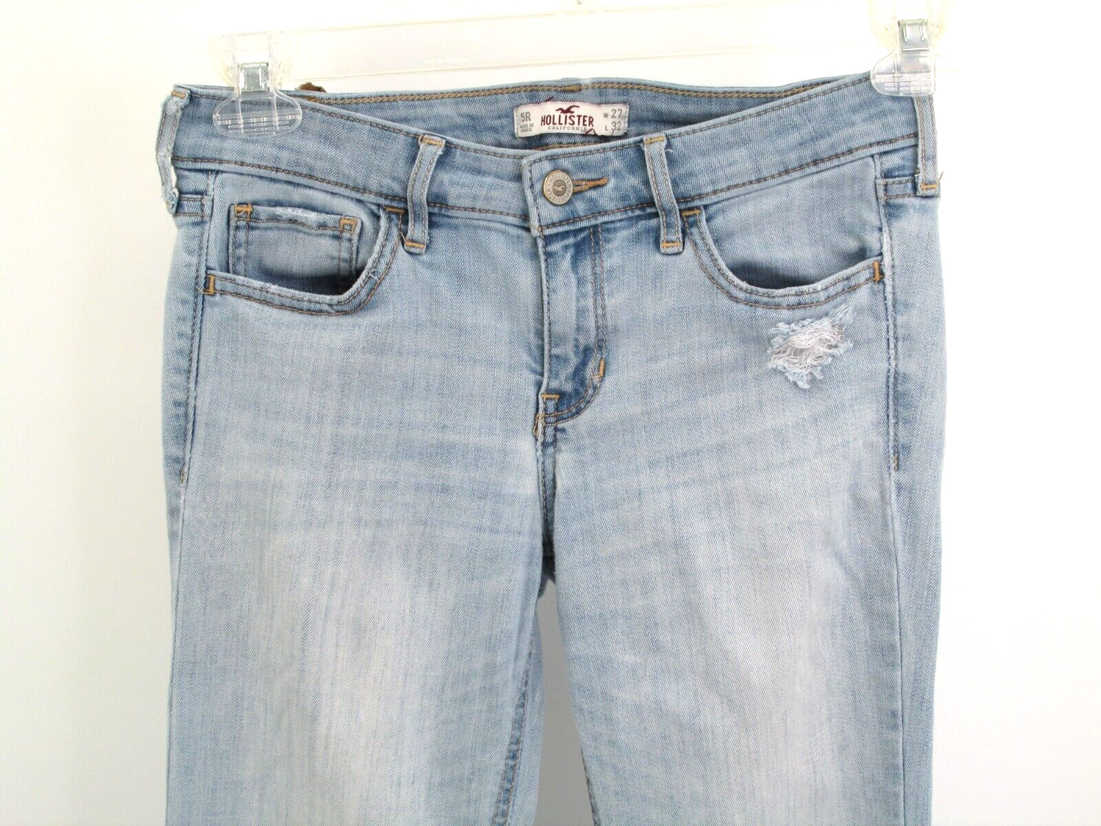 HOLLISTER Skinny Jeans Women SZ 5R 27x32 Low Rise… - image 2