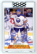 2020-21 UD CLEAR CUT CANVAS BLUE /25 SIGNATURES AUTO DOMINIK HASEK - SABRES HOF