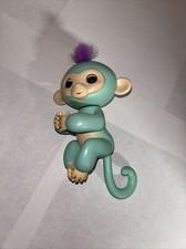 Fingerling Monkey Turquoise/ Purple Hair Zoe Baby Monkey Interactive Wow Wee