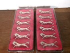 LOT 12 Porte couteaux chevaux métal  argenté dans 2 boites