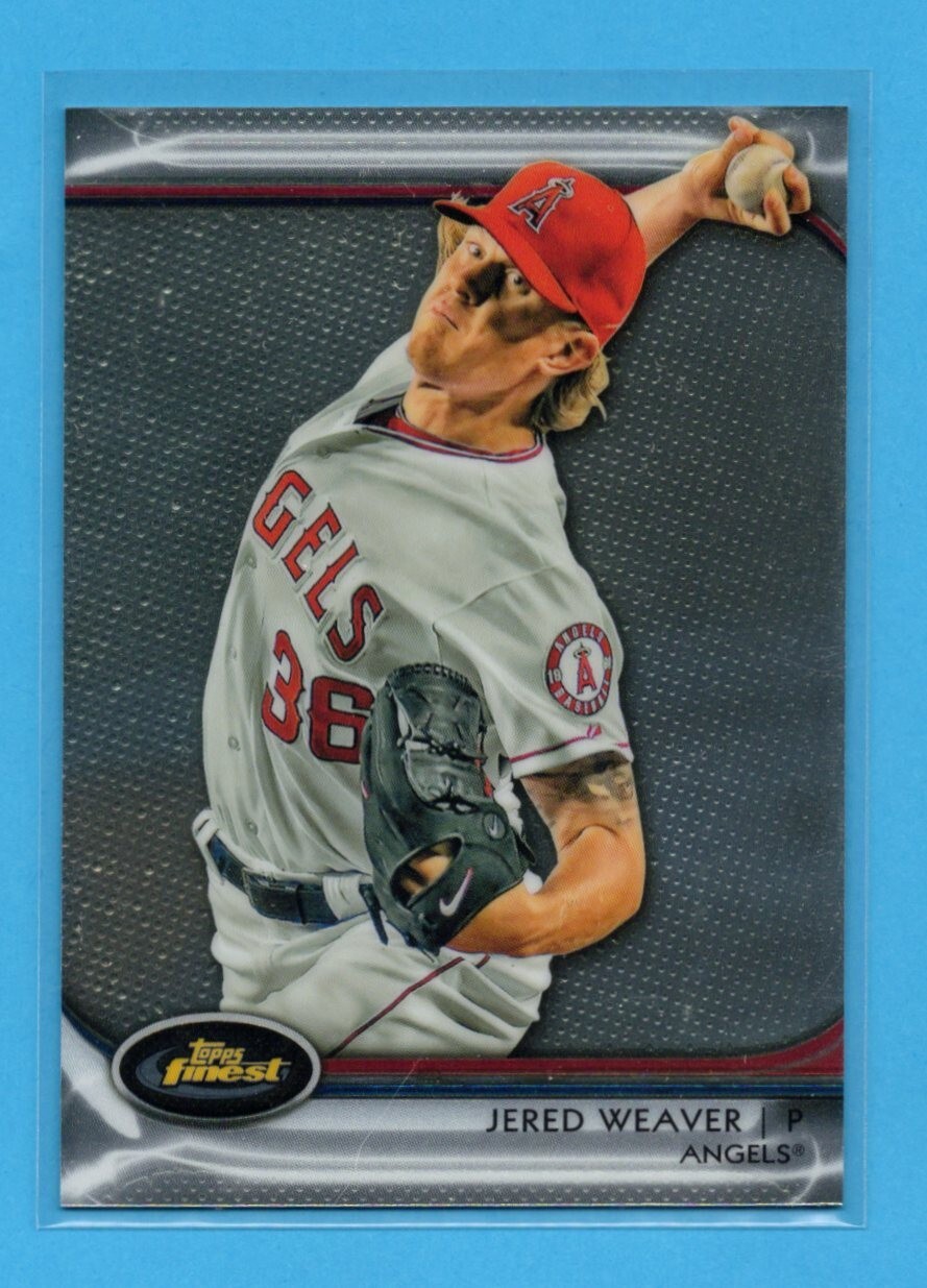 2012 Topps Finest Jered Weaver #28 Los Angeles Angels