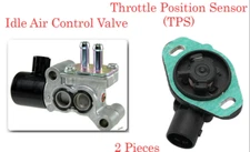 2 Pcs Idle Air Control Valve &Throttle Position Sensor Fits  EL Civic Del Sol MT