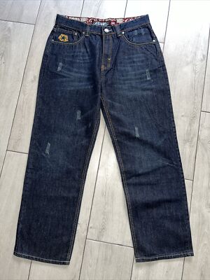 Vintage Tribal Gear Denim Jeans Size 34x30 BAGGY SKATER Y2K JNCO