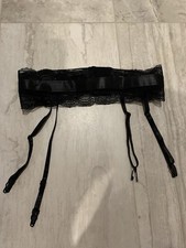 New SHEIN Black Lace Garter Belt Large