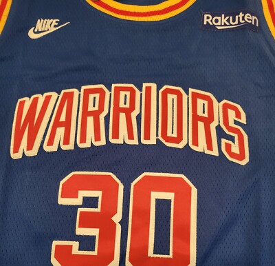 YOUTH Warriors #30 Stephen Curry Stitched Royal Blue City Year
