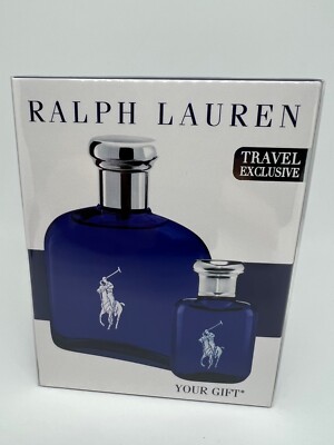 RALPH LAUREN POLO BLUE TRAVEL EXCLUSIVE 2 PIECES: 4.2 EDT Spray +