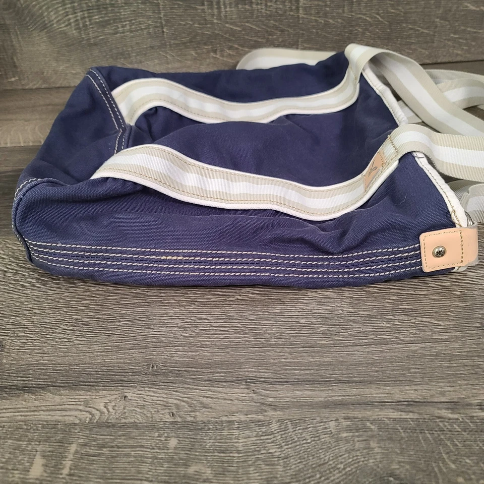 Bolso de Playa American Eagle de Lona a Rayas Azul y Blanco Foto 4 de 4