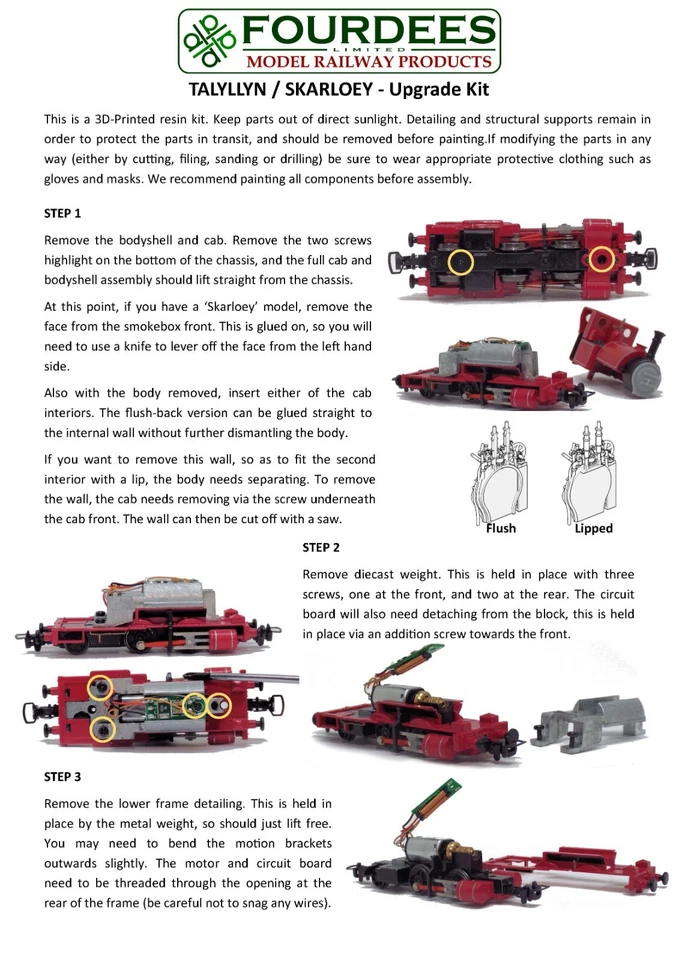 Fourdees Upgrade Kit for Bachmann Talyllyn / Skarloey in 009 / HOn30 / OO9 - Image 2 of 4
