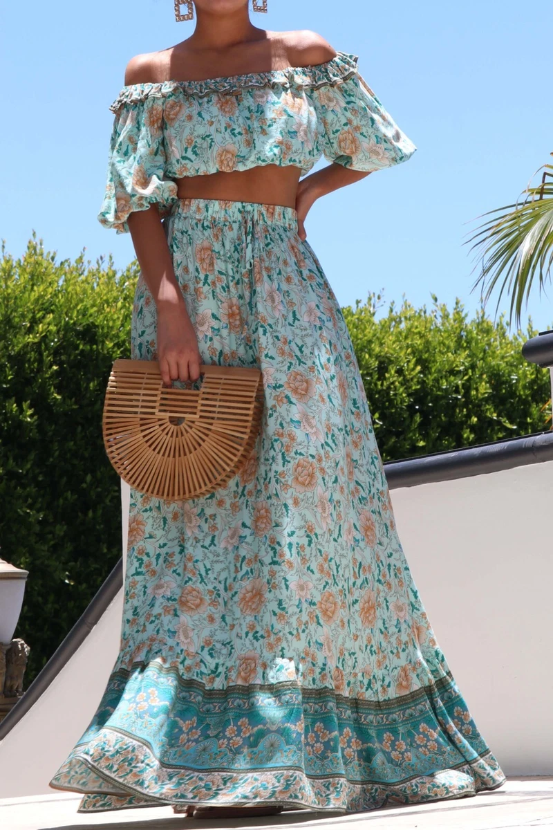 Maxi skirt top clearance set