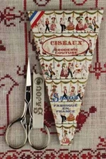 French Sajou Embroidery Scissors Courcy Nickel Plated